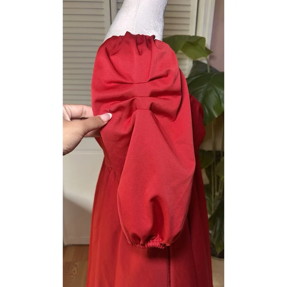 Kate Spade Bow Front Babydoll Mini Dress Women’s Puff Sleeve Fit & Flare Size 8